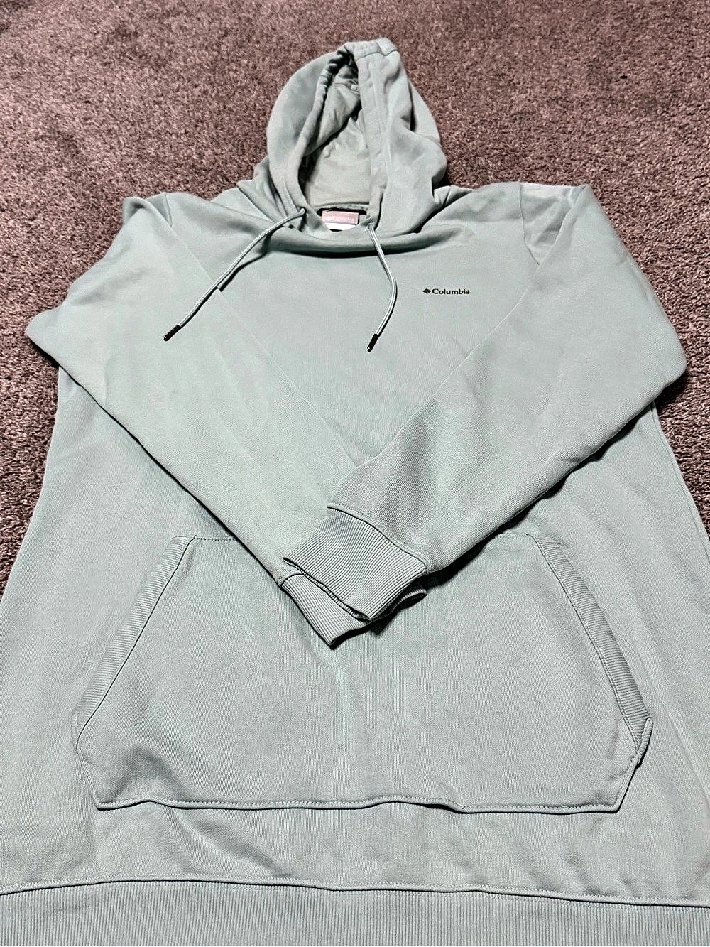 Columbia Womens Rush Valley Long Hoodie in light teal/green.
